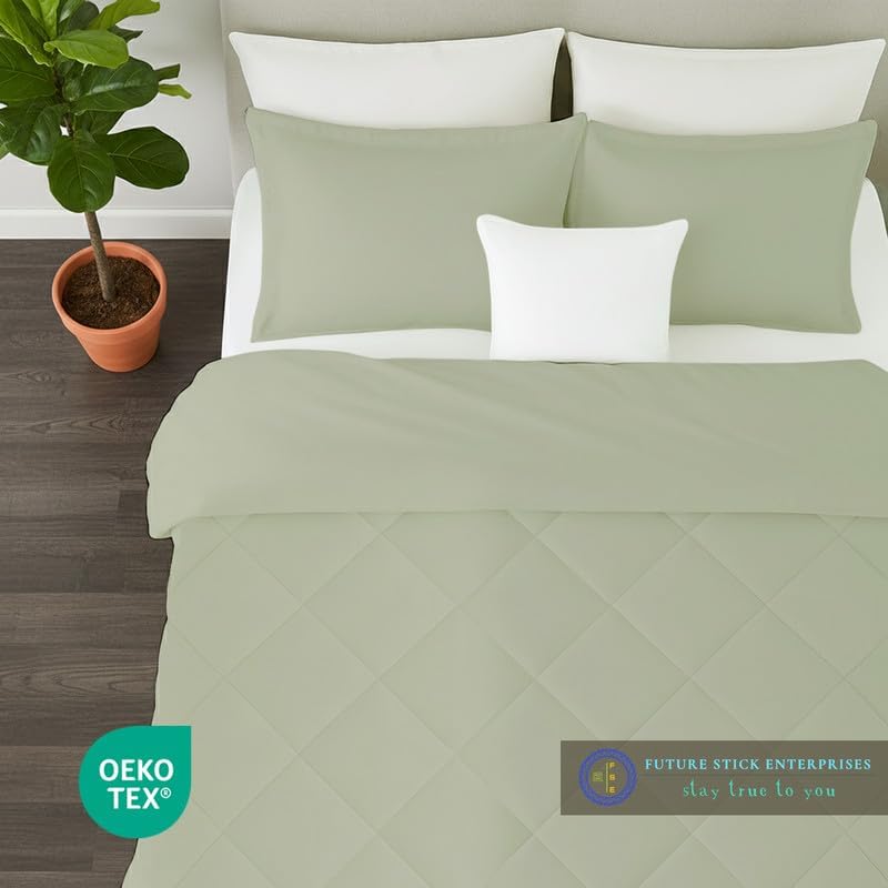 Egyptian Cotton Oversized Queen Size Comforter Sets - Saga Color, Soft Lightweight Bed Set, All Season Gray Bedding Sets - 1 Comforter & 2 Pillow case