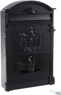 Post Box Heavy Aluminium Lockable Secure Mail Letter Retro Vintage Metal Mail Box Garden Ornament