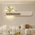Sandstone Wall Decoration with LED Lights, Plug-in Power Supply Wall Decor, Modern Decorative Paintings for for Living Room, Bedroom, Entrance(Beige,59 * 19.7in)