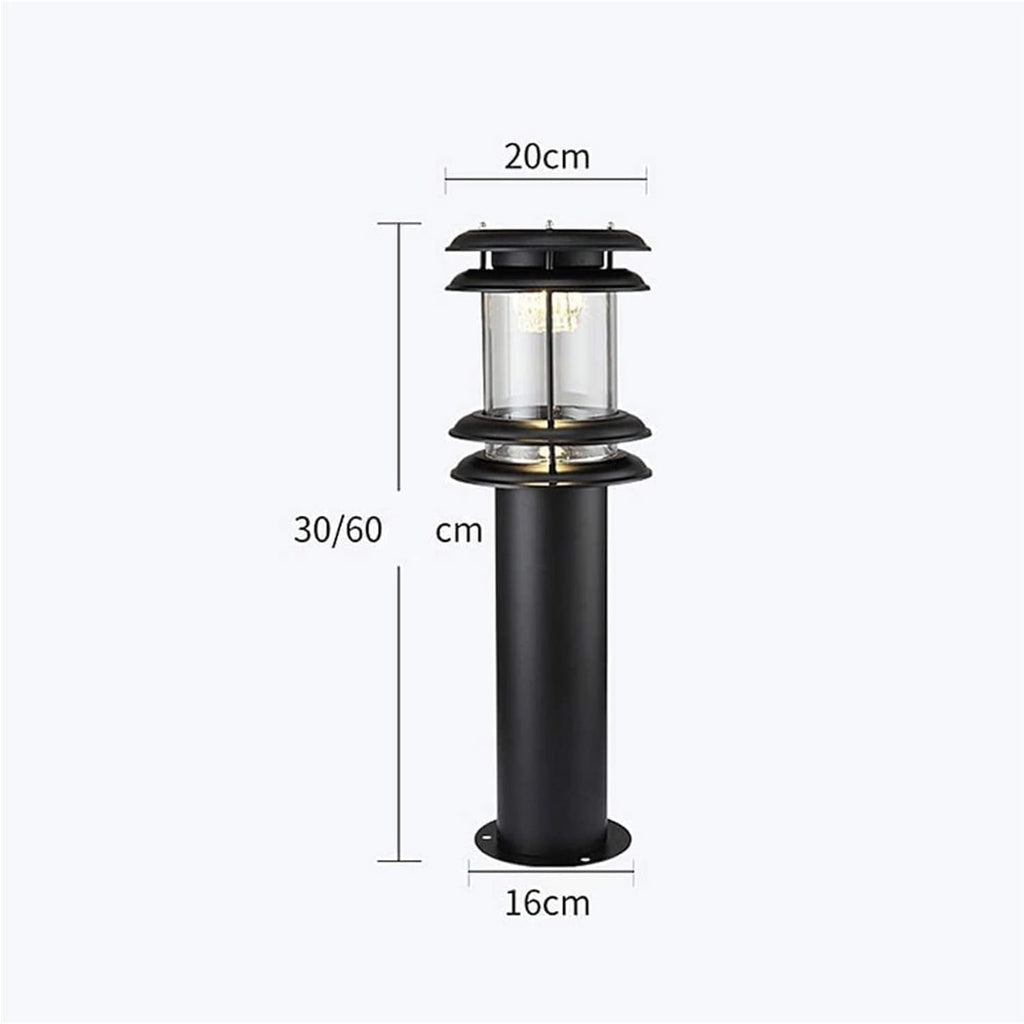 Courtyard Light Solar Outdoor Post Lights Led Pillar Lights Lamp Posts Outdoor Floor Lamps Lantern Wood Mailbox Posts for Outside Pillar Lights Outdoor Street Lamp Deco