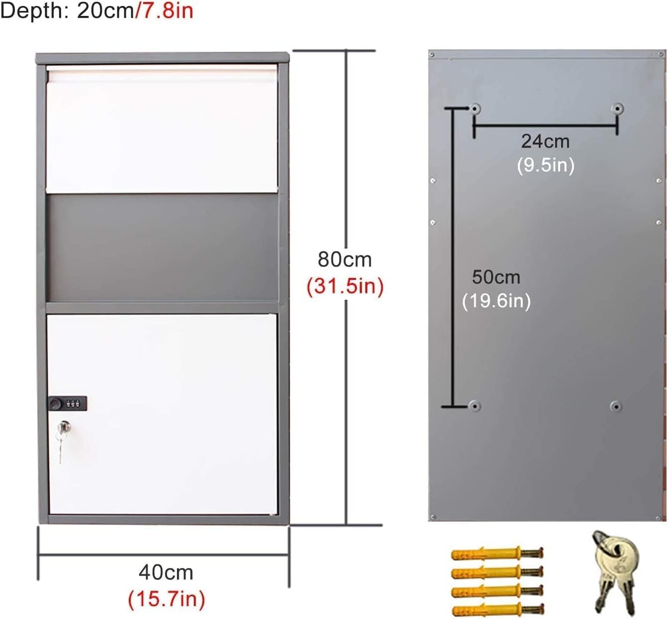 Exquisite Mailbox Mailbox Metal Post Box High Capacity Commercial Grade Drop Box Modern Freestanding Letter Box Safe and Secure Parcel Box Safer