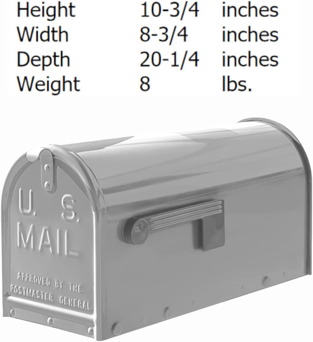 Janzer Post with Mailbox (Bronze Post with Grey Mailbox)
