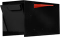 Ilyapa Locking Mailbox with Lock and Key Modern Mailboxes for Outside Post Mount - Black Powder Coated Steel, All Weather & Corrosion Resistant, Stainless Steel, Tab