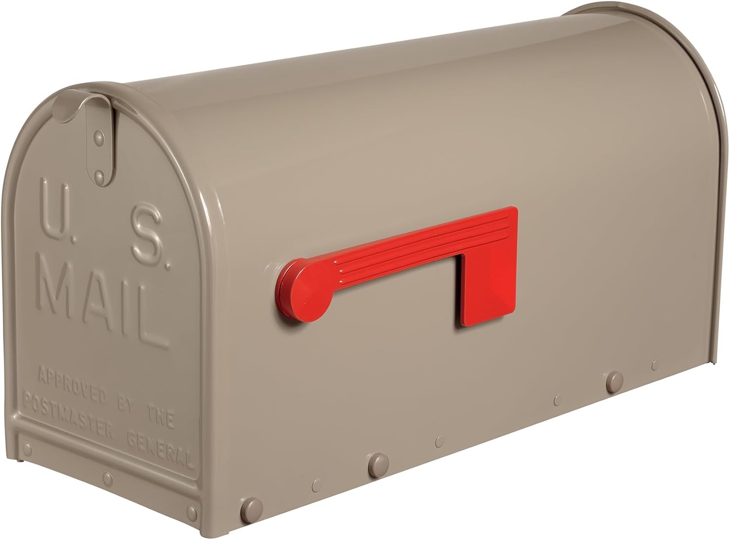 Janzer Post with Mailbox (Bronze Post with Taupe Mailbox)