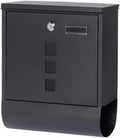 Modern Metal Mailbox with Lock, Large Capacity Wall Postbox for Newspapers & Outdoor Door
