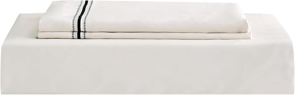 3Pcs Duvet Cover Set Egyptain Cotton Champagne Lace Luxury Wedding Collection (Off White, California King)