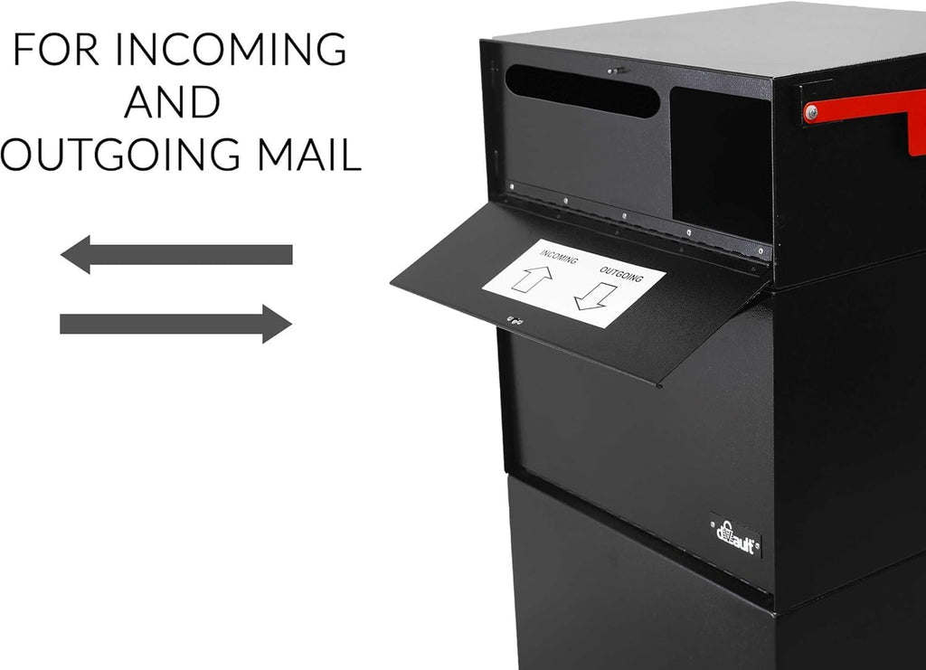 dVault® Full Service Vault DVCS0015 Secure Curbside Mailbox/Package Drop with Locking Letterbox (Black)