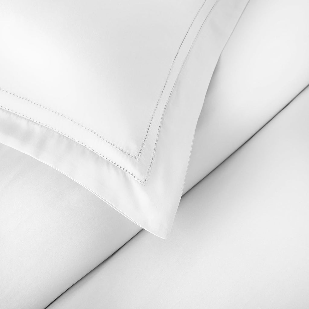Pure Parima Yalda Duvet Cover Set – 100% Certified Egyptian Cotton, Double-Hem Stitch, Twin/Twin XL, White