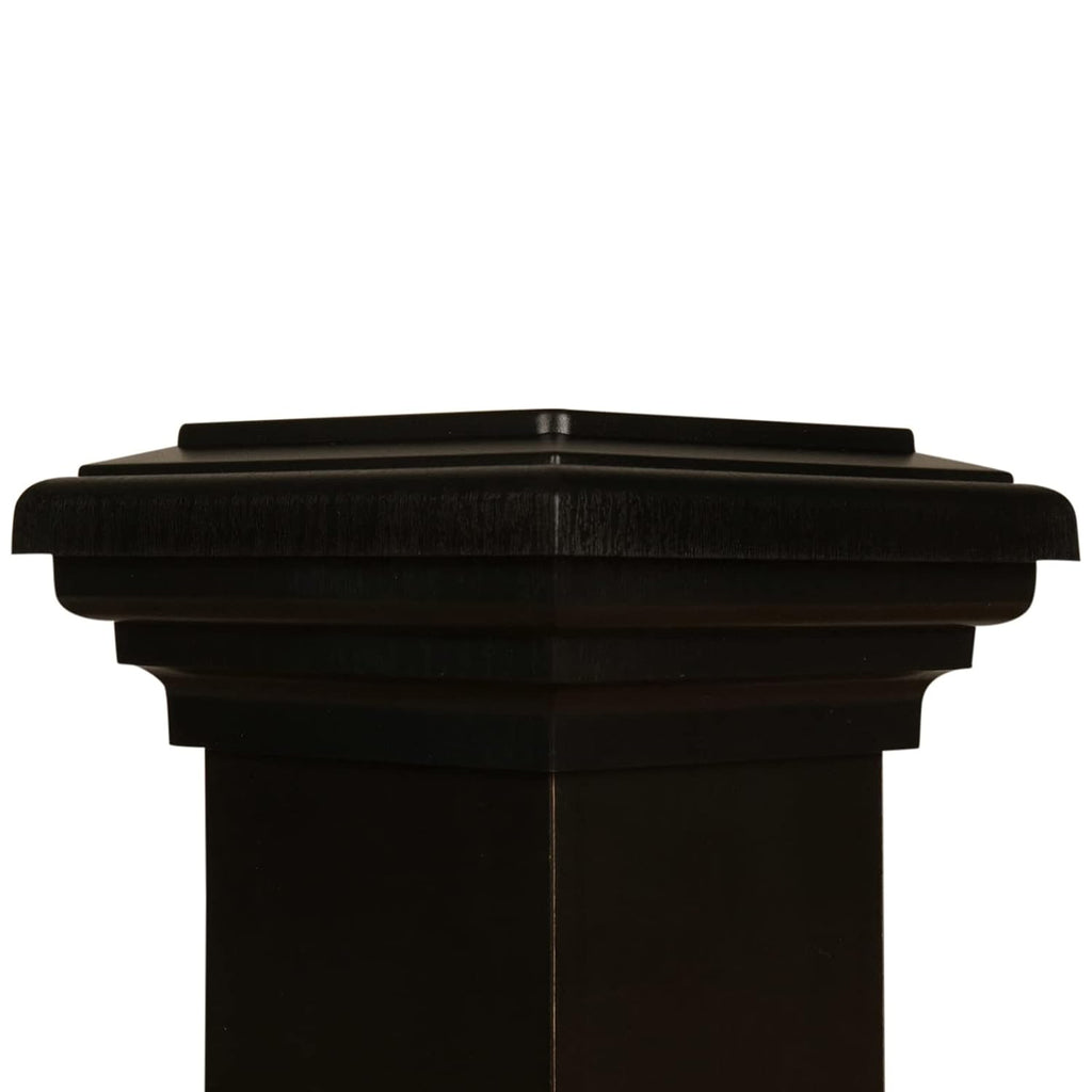 4x4 Post Cap Black (12pack) (fits 3.5'x3.5' up to 3.75'x3.75') Wood Island Newel 4x4 Flat Top Post Cap for Fences, Decks, Mailboxes & Pool Railings by Atlanta Post Caps