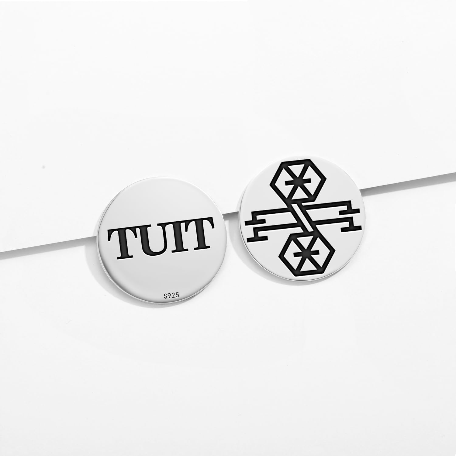 Turkish Kupe – Earring Symbol 925 Sterling Silver Symbolic Collectible Token Silver Keepsake Coin