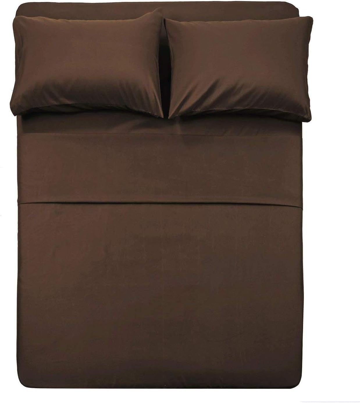 Super Soft Luxury Premium Quality 800 TC Egyptian Cotton 6 Piece Bedding Bed Sheet Set Eco Friendly Wrinkle Free Sheets 20-Inch Deep Pocket Queen Chocolate