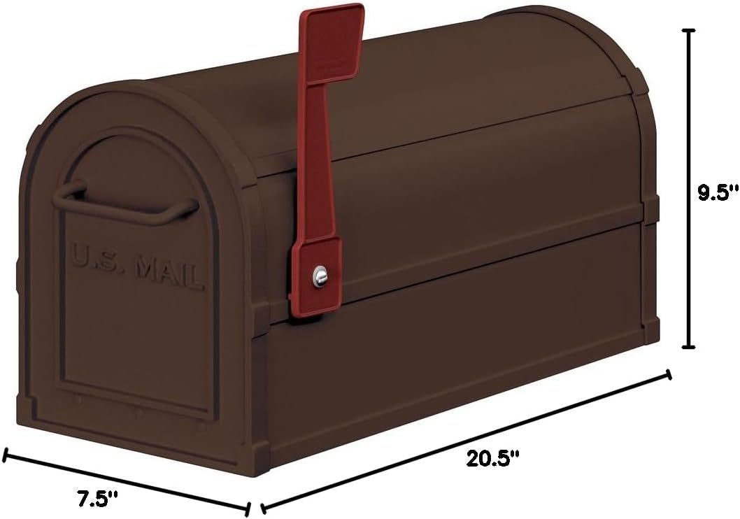 Rural Mailbox, Antique, Bronze
