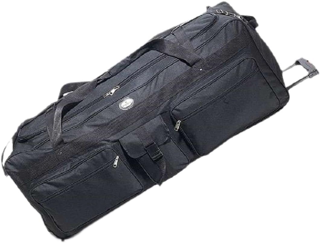 Everest Wheeled Duffel 42-Inch Travel Gear Luggage Sports Gym Bag(Black,42-Inch)