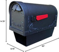 Special Lite Floral Curbside Mailbox with Paper Tube - Verde Green Aluminum Mailbox for Post Mount - SCF-2003-VG