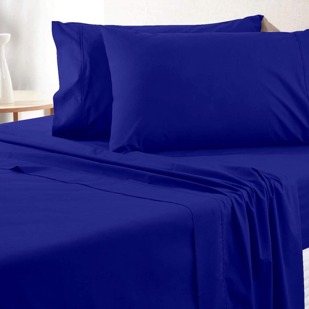 Super Soft Luxury Premium Quality 800 TC Egyptian Cotton 6 Piece Bedding Bed Sheet Set Eco Friendly Wrinkle Free Sheets 20-Inch Deep Pocket California King Royal Blue