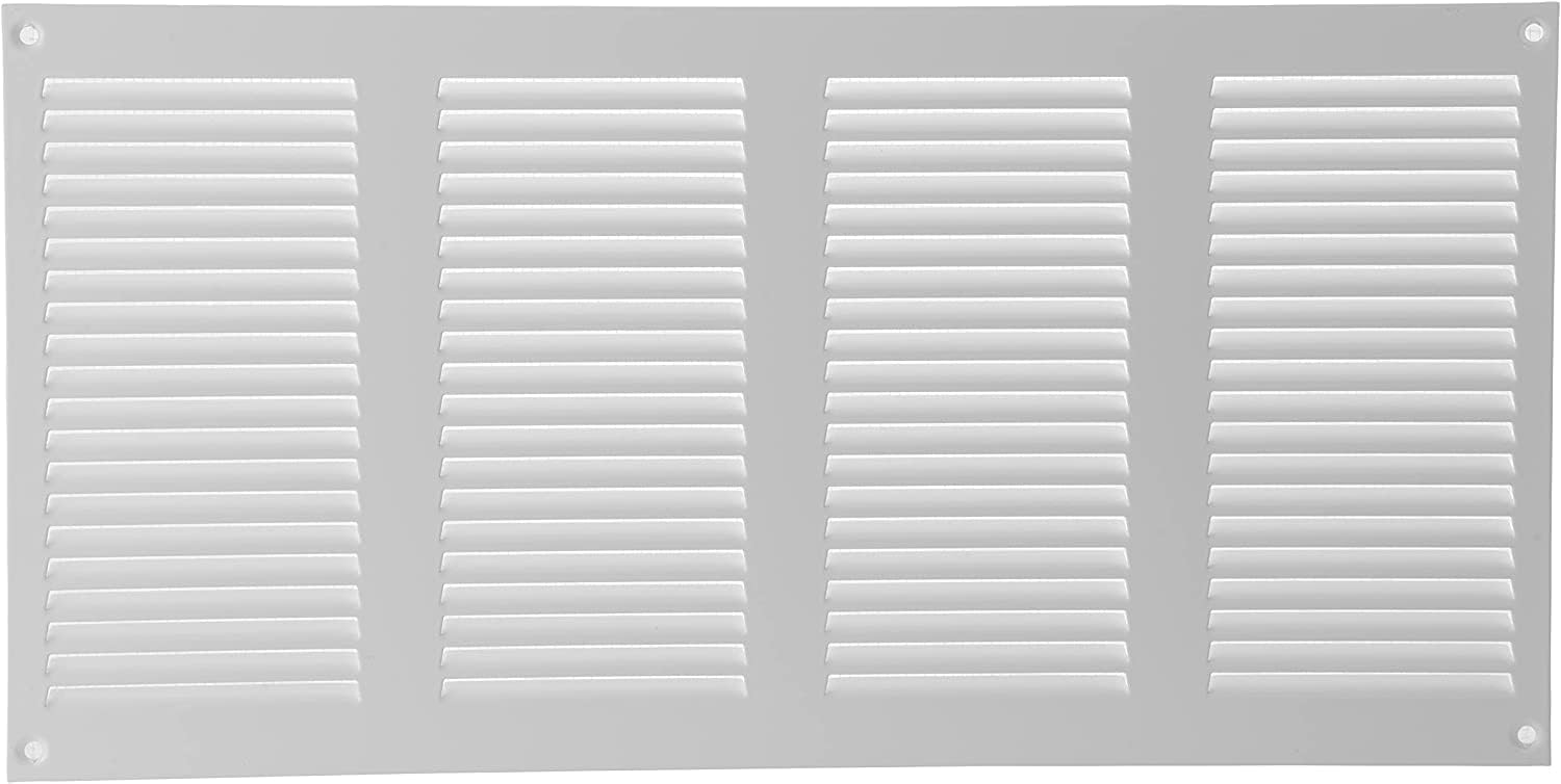 Vent Systems 16' x 8' Inch (Overall Dimensions) Pack of 10 - White - Air Vent Cover Metal Air Return Grill with Built-in Mesh Guard Screen HVAC Vent Duct Cover for Home Improvement