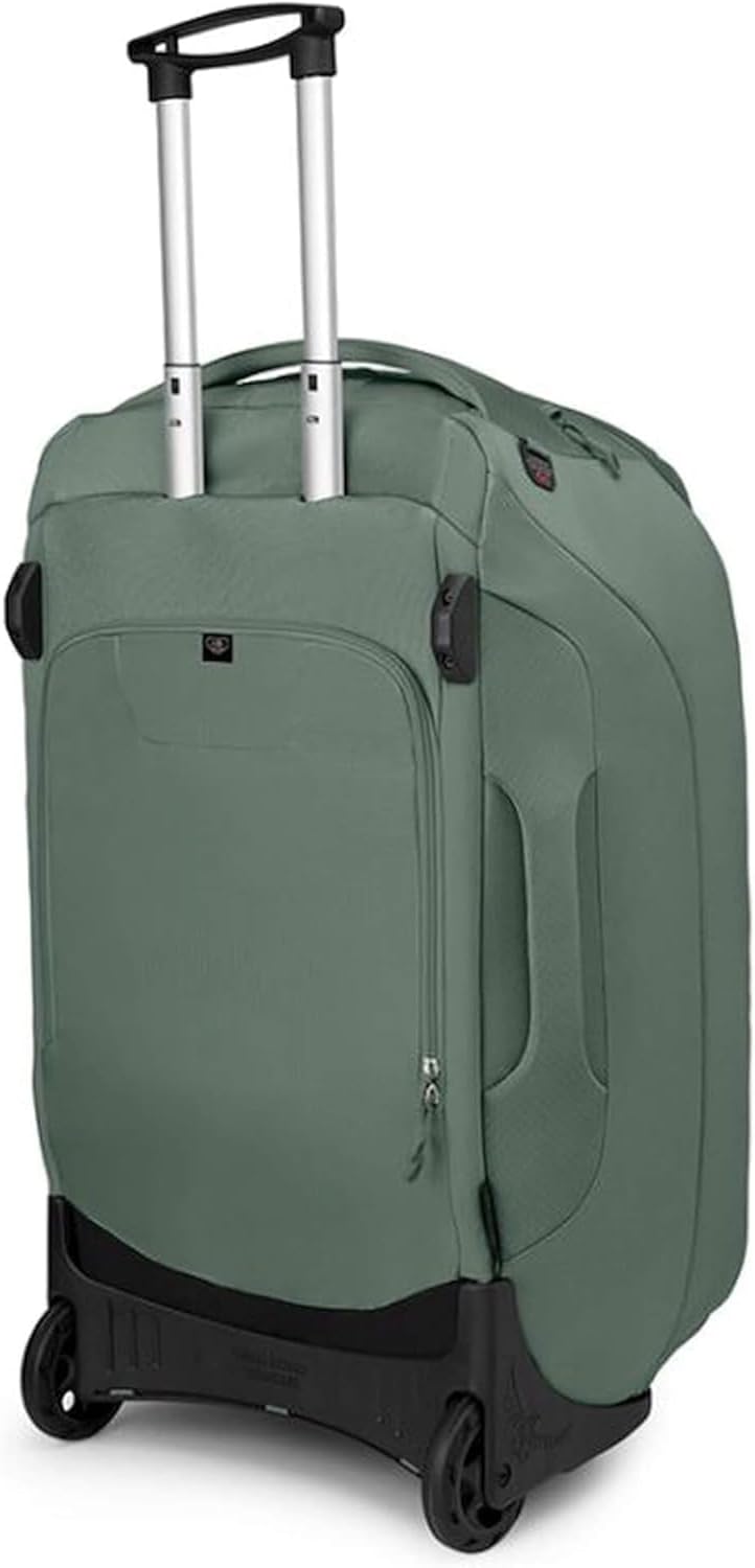 Osprey Sojourn Shuttle 30'/100L Wheeled Duffel Luggage – Rugged, High-Capacity Travel Bag with Oversized Wheels and Reinforced Frame – Built for Long-Haul Travel and Gear Protection, Koseret Green