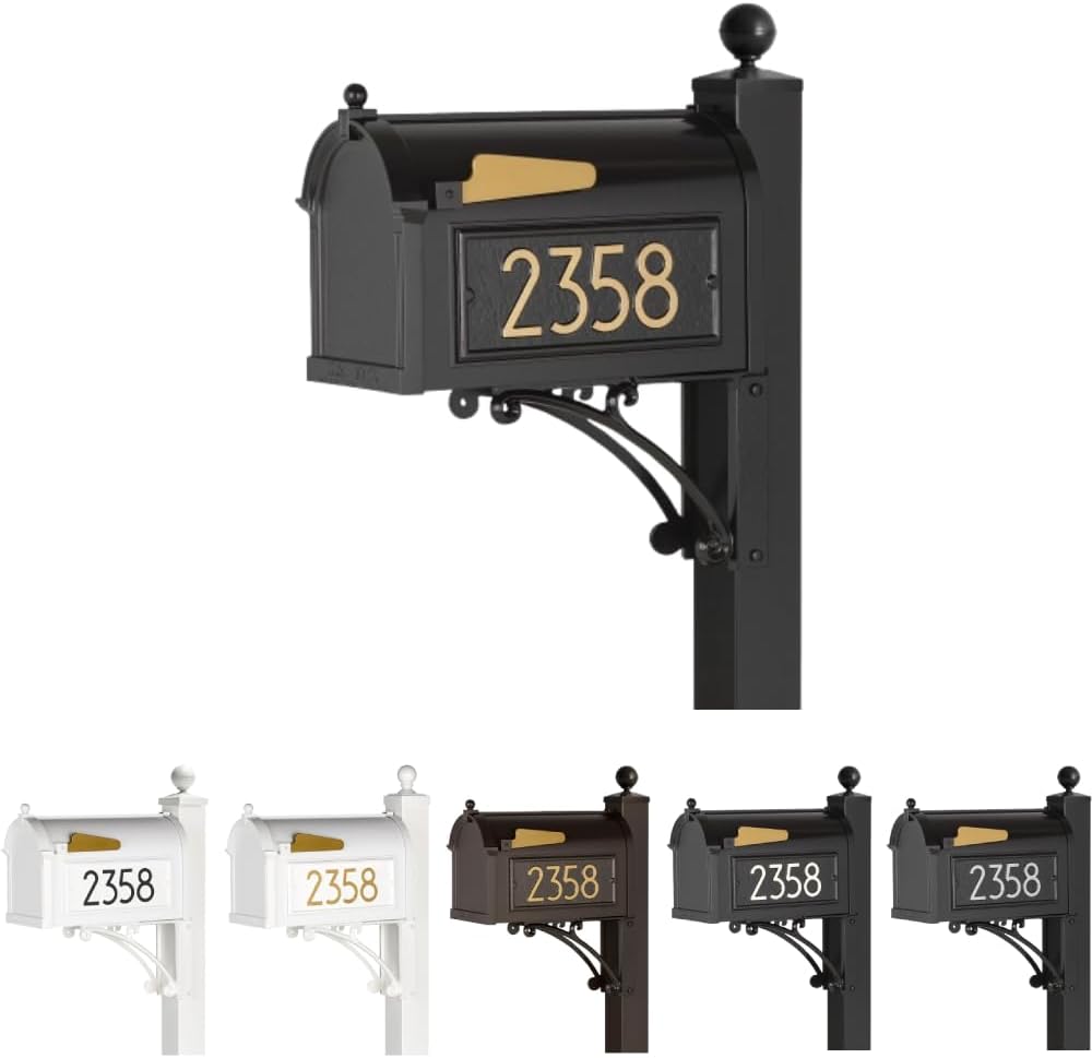 Whitehall Products Modern Deluxe Capitol Mailbox Post Package