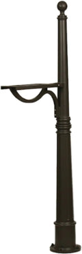 Special Lite Ashland Mailbox Post - Mocha Cast Aluminum Post for Curbside Mailbox - SPK-600-MOC