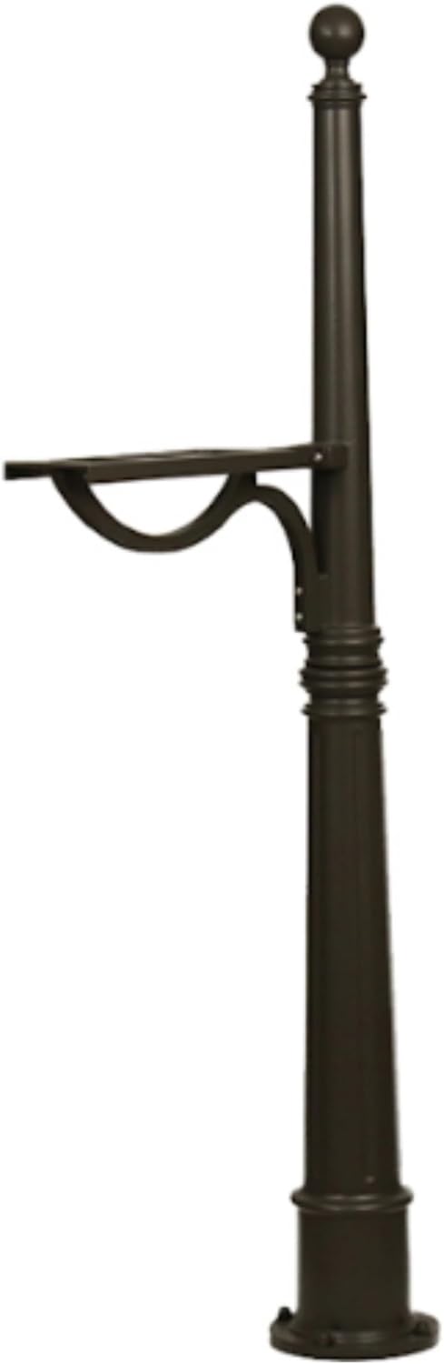 Special Lite Ashland Mailbox Post - Mocha Cast Aluminum Post for Curbside Mailbox - SPK-600-MOC