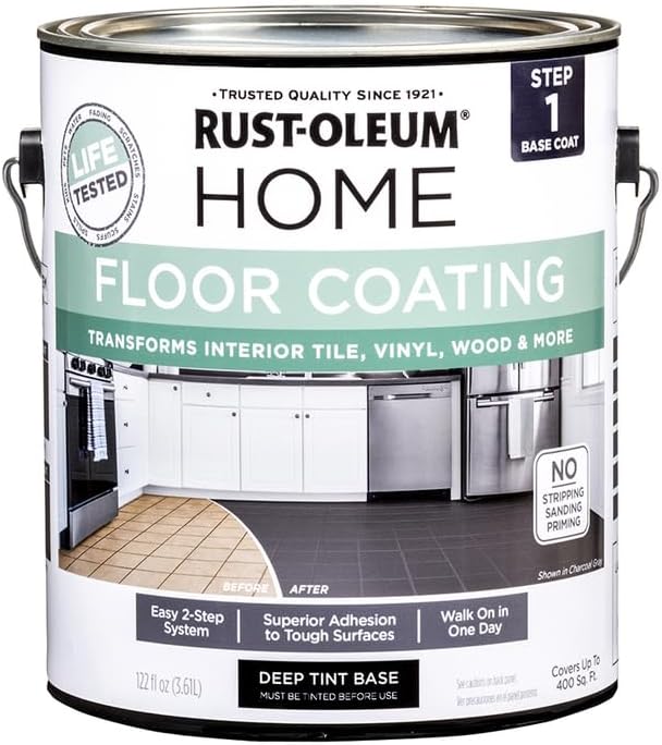 Rust-Oleum 2-Pack of 1 gal 358370 Home Interior Floor Coating System, Step 1 Base Coat