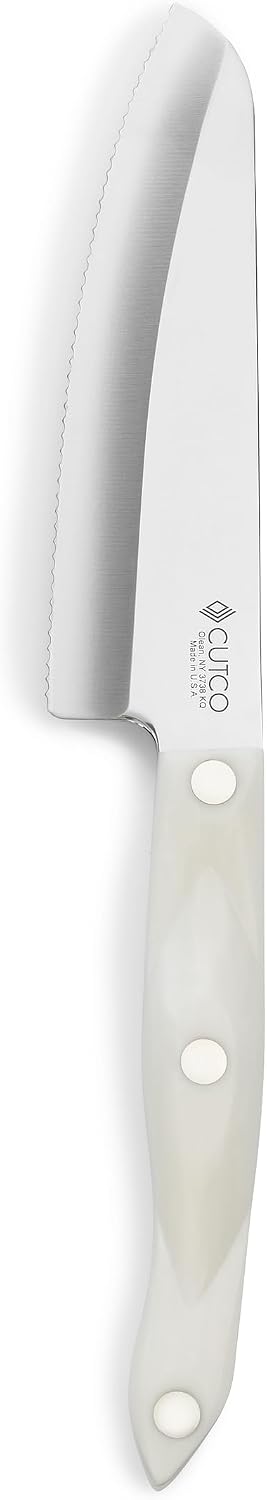 CUTCO White (Pearl) Model 3738 Hardy Slicer in factory-sealed plastic bag....... 6.3' Double-D serrated edge blade and 5.7' handle.