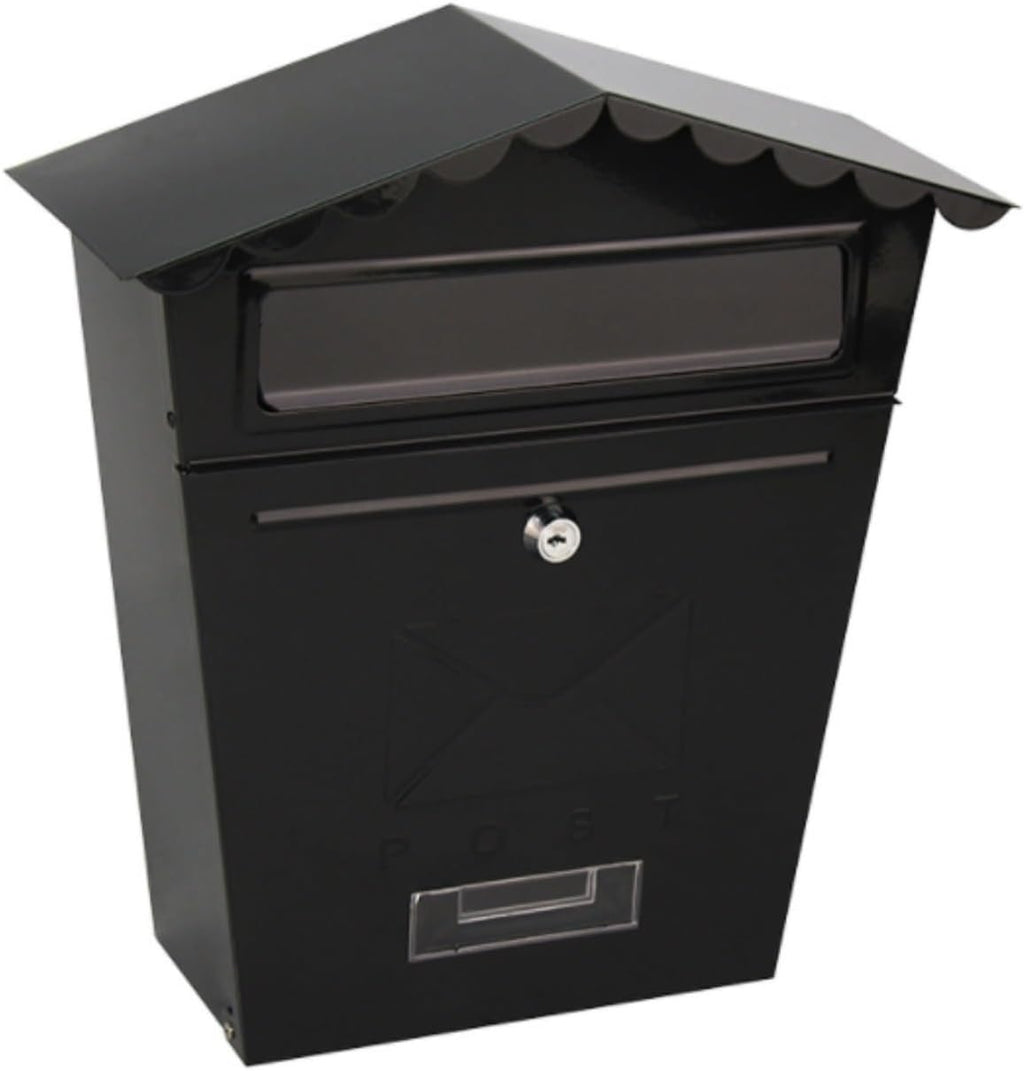 Drop Box Mailbox Lockable Secure Mail Letter Post Box Vintage Stainless Steel Metal Mailbox Retro Wall-Mounted Mailbox Outdoor Letter Box