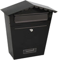Drop Box Mailbox Lockable Secure Mail Letter Post Box Vintage Stainless Steel Metal Mailbox Retro Wall-Mounted Mailbox Outdoor Letter Box