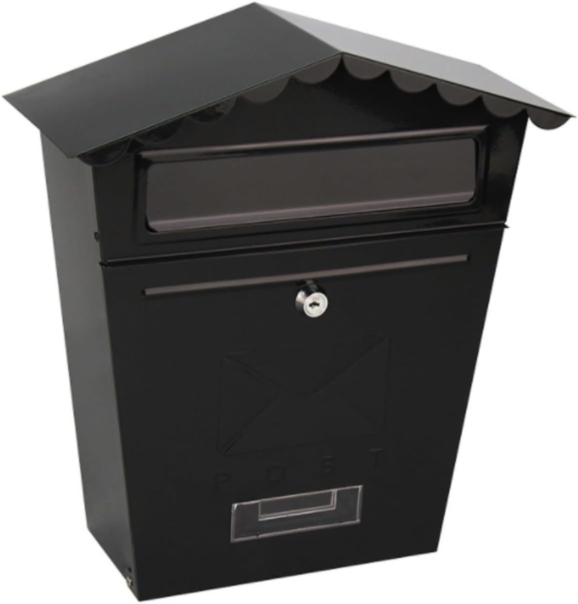 Drop Box Mailbox Lockable Secure Mail Letter Post Box Vintage Stainless Steel Metal Mailbox Retro Wall-Mounted Mailbox Outdoor Letter Box