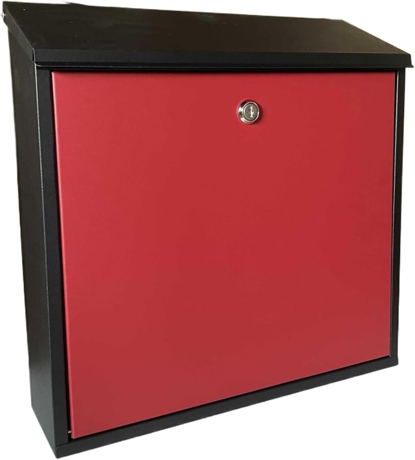 Decorative Post Mailbox, Modern Delivery Letterbox Outdoor Mailbox for Packages Magazines Mail Letter Home Decoration Outdoor Decoration Crafts(Red)