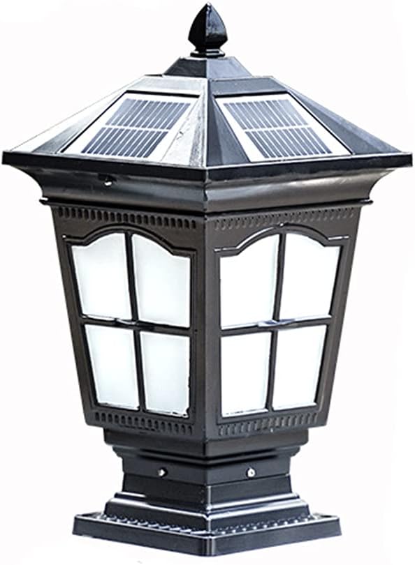 RCIDOS Garden Decor Column Lights IP54 Waterproof Post Cap Light Retro Outdoor Villa Fence Pillar Head Lamp E27 Base Aluminum LED Courtyard Lamp for 4x4 Wood Posts Garden Yard Pathway