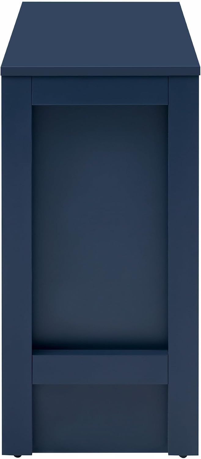 RUNNA 89.7''Wooden Sideboard with Extendable Table,Multifunctional Storage Cabinet with 2 Doors and 3 Drawers,for Living Room,Study,Foyer and Kitchen (Navy Blue#68)