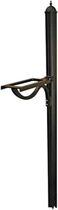 Special Lite Richland Mailbox Post Mailbox Post - Black Aluminum Post for Curbside Mailbox - SPK-679-BLK