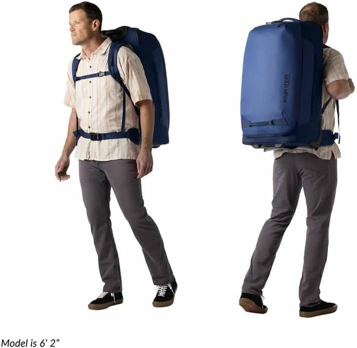 Eagle Creek Expanse 2-Wheel 29' Convertible Luggage Durable Luggage with Backpack Straps Water-Resistant, Expandable, Lockable Zippers Travel Gear Hauler - Pilot Blue