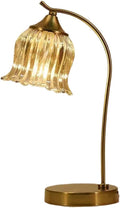 Desk Light Crystal Table Lamp Bedroom Bedside Vintage Light Luxury Wedding Long Gift Ambiance Master Lamps for Home Office(D)