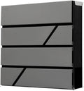 Modern Metal Mailbox with Lock, Large Capacity Post Box for Newspapers & Outdoor Letter Delivery