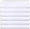 Luxurious Pack of 8 Flat Sheet 1000 Thread Count 100% Egyptian Cotton Twin Size (66' x 96') Inch Luxury Soft Fabric Flat Sheet - White Solid