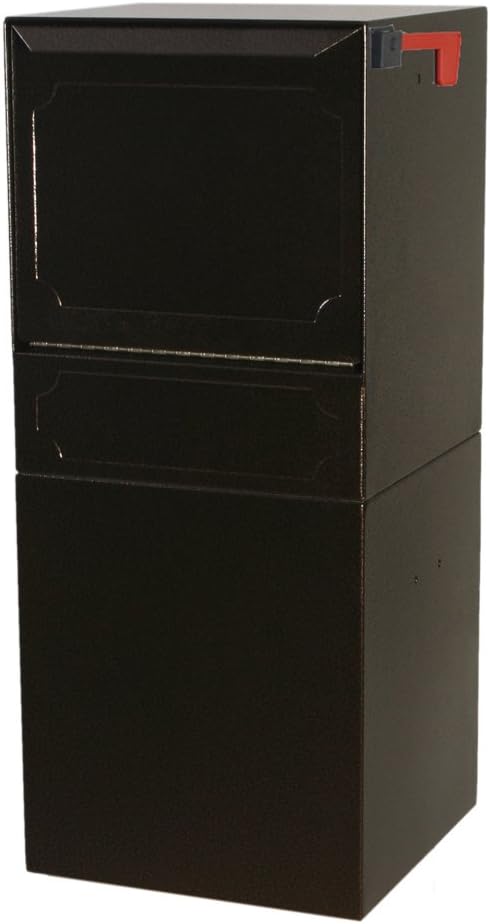 dVault® Parcel Protector Vault DVU0050 Locking Mailbox with Top Mount Above Ground Post Included (Copper Vein)
