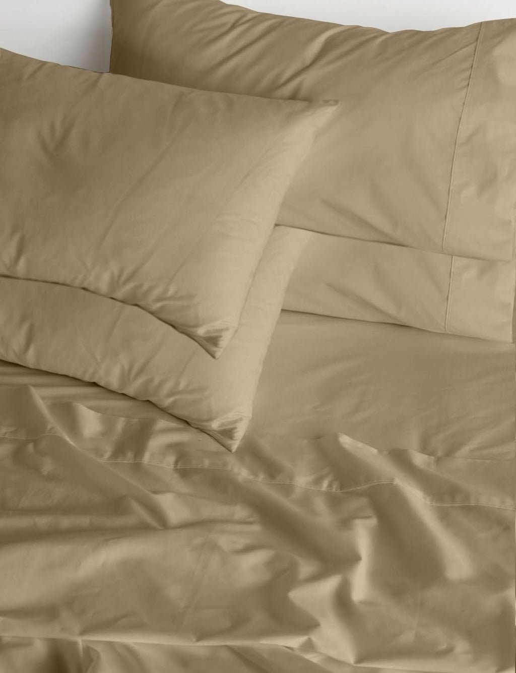 100% Egyptian Long Staple Cotton Bedsheet Set, 800 Thread Count, 6-PC Sheets Set, Taupe Color, Queen Size, 15 Inch Deep Pocket of Fitted Sheet, Soft Sateen Weave Breathable