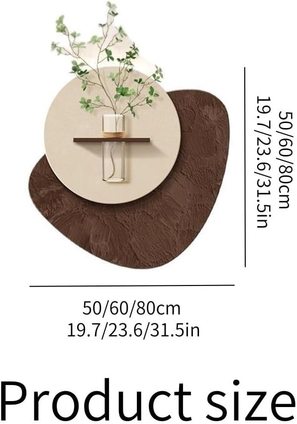 Creative Sandstone Wall Art Decor with Vase and Artificial Plant, Plug-in Power Supply LED Decorative Painting, Lighted Sandstone Wall Decor for Living Room, Entrance Hall, Corridor(Black,23.6*23.6in)
