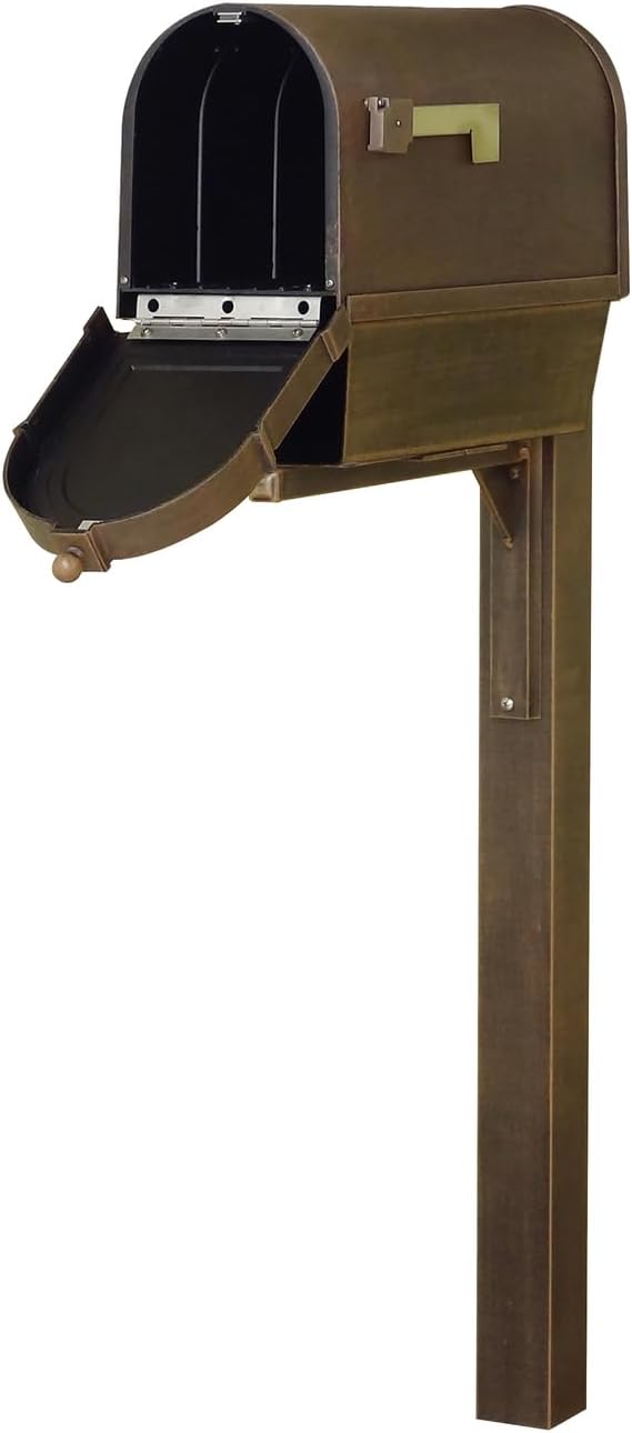Products Berkshire Curbside Mailbox with Newspaper Tube and Wellington Mailbox Post
