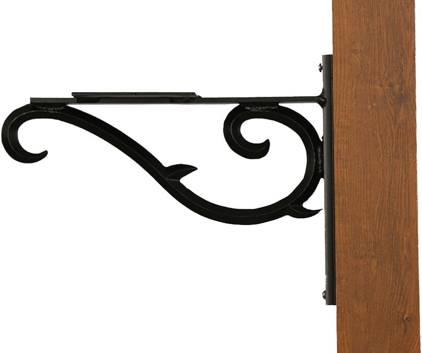 Sorrento Mounting Bracket - Black Aluminum Mounting Bracket for Mailbox - PRO-SOR-FS-BLK