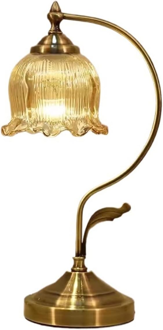 Desk Light Crystal Table Lamp Bedroom Bedside Vintage Light Luxury Wedding Long Gift Ambiance Master Lamps for Home Office(B)