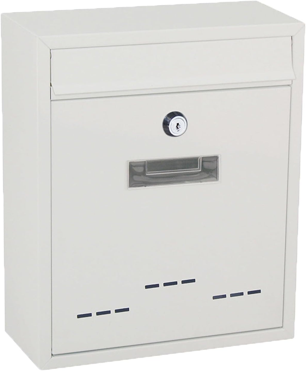 Mailboxes for Outside,Wall Mount Mailbox，Large Capacity Drop Box, Rust-Proof Metal Mailboxes，Easy to Install Lockable Weatherproof Letter Post Mail (White)