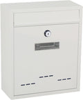 Mailboxes for Outside,Wall Mount Mailbox，Large Capacity Drop Box, Rust-Proof Metal Mailboxes，Easy to Install Lockable Weatherproof Letter Post Mail (White)