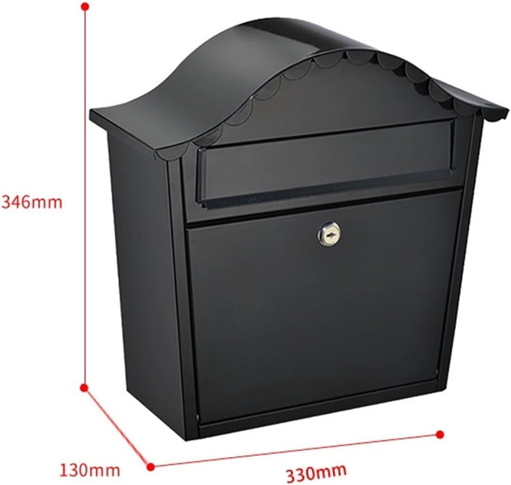Drop Box Mailbox Mailbox Outdoor Lockable Metal Mailboxes Wall Mounted Mail Box Bucket Post Letter Boxwith Key Outdoor Letter Box
