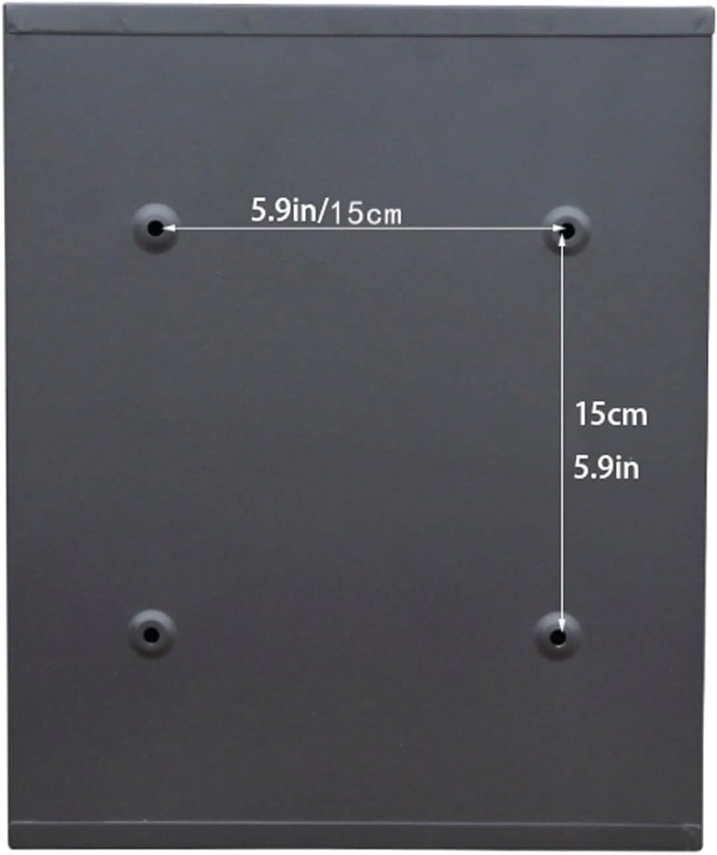 Metal Mailboxes Galvanized Steel Mailbox for Outside Drop Box Large with View Window Post Box Comment Box Suggestion Box(Yellow)