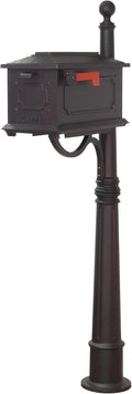 Special Lite Kingston Curbside Mailbox with Ashland Post - Black Mailbox with Aluminum Post - SCK-1017_SPK-600-BLK