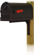 Special Lite Savannah Curbside Mailbox with Ashley Front Single Mailbox Mounting Bracket - TC-ASH-FS-1014-BLK