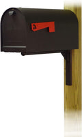 Special Lite Titan Aluminum Curbside Mailbox with Ashley Front Single Mailbox Mounting Bracket - TC-ASH-FS-1016A-BLK